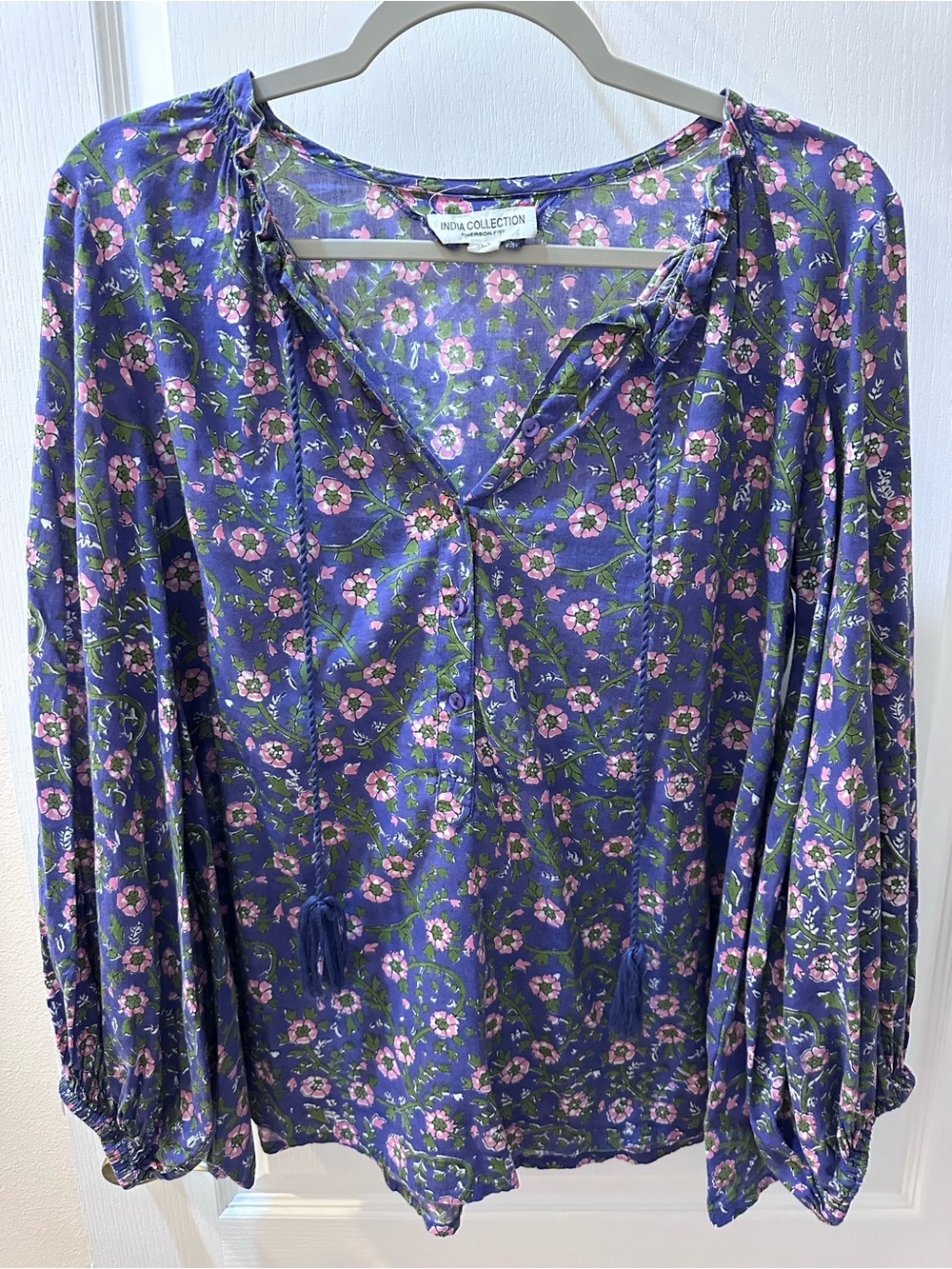 Emerson Fry Bardot Top in Iris Wildflower XS